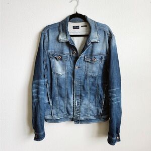 Diesel Faded Blue Denim + Sweat Pants Jacket